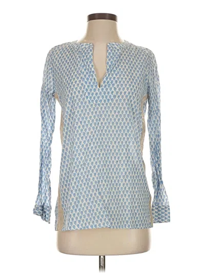 Pre-owned Jcrew Long Sleeve Blouse In Blue