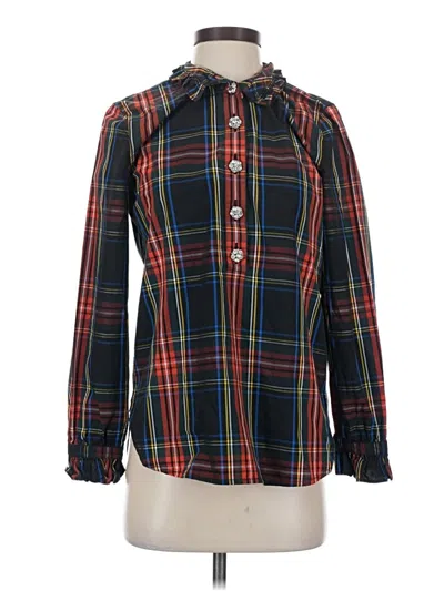 Pre-owned Jcrew Long Sleeve Blouse In Blue