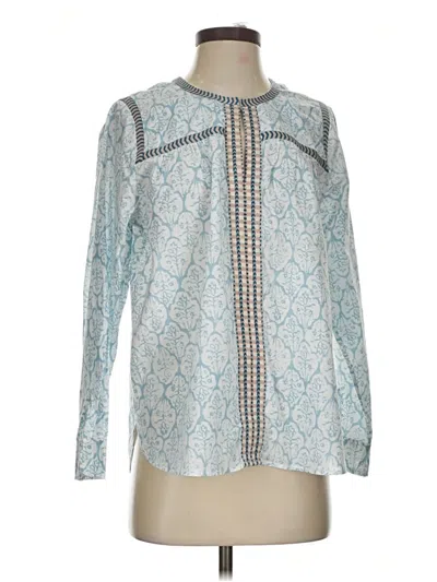 Pre-owned Jcrew Long Sleeve Blouse In Blue
