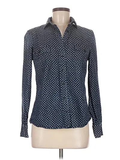Pre-owned Jcrew Long Sleeve Blouse In Blue