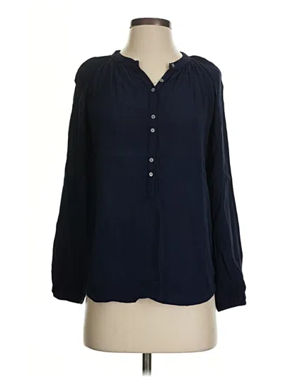Pre-owned Jcrew Long Sleeve Blouse In Blue