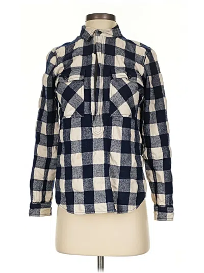 Pre-owned Jcrew Long Sleeve Blouse In Blue
