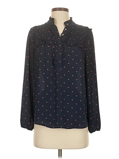 Pre-owned Jcrew Long Sleeve Blouse In Blue