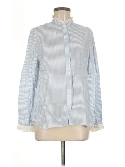 Pre-owned Jcrew Long Sleeve Blouse In Blue
