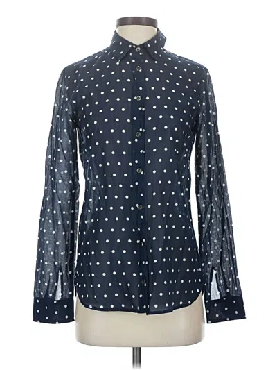Pre-owned Jcrew Long Sleeve Blouse In Blue