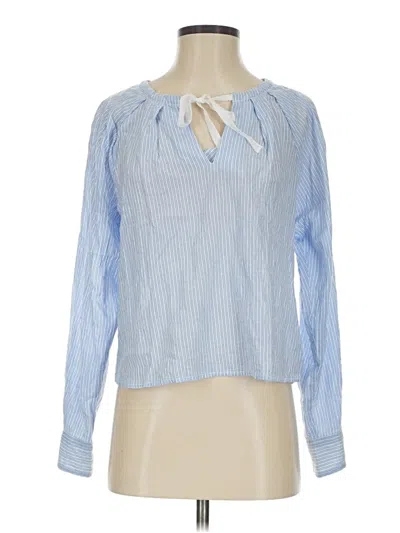 Pre-owned Jcrew Long Sleeve Blouse In Blue