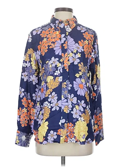 Jcrew Long Sleeve Blouse In Blue