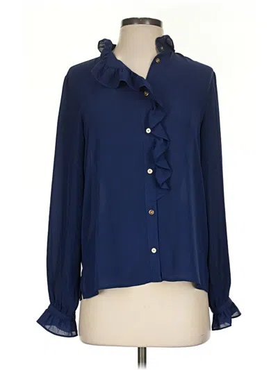 Jcrew Long Sleeve Blouse In Blue