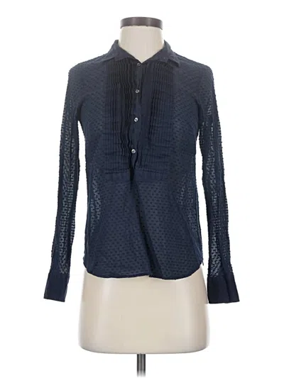 Pre-owned Jcrew Long Sleeve Blouse In Blue
