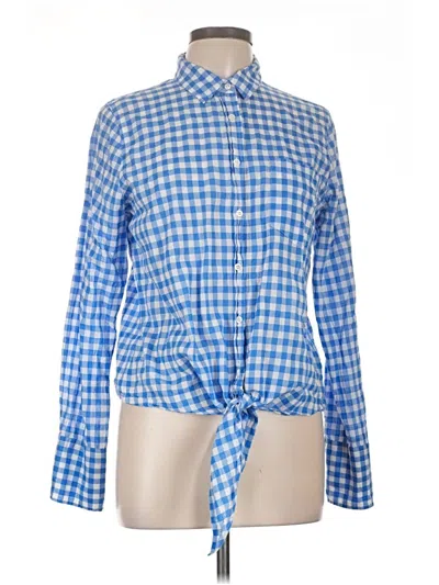 Pre-owned Jcrew Long Sleeve Blouse In Blue