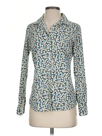 Pre-owned Jcrew Long Sleeve Blouse In Blue