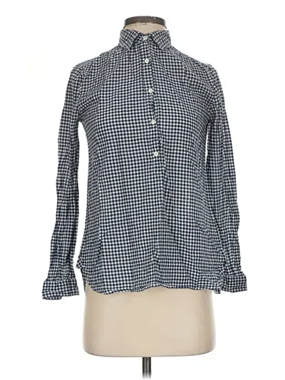 Pre-owned Jcrew Long Sleeve Blouse In Blue