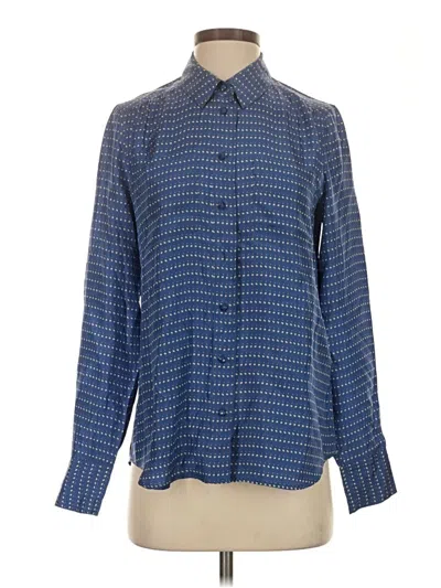 Jcrew Long Sleeve Blouse In Blue