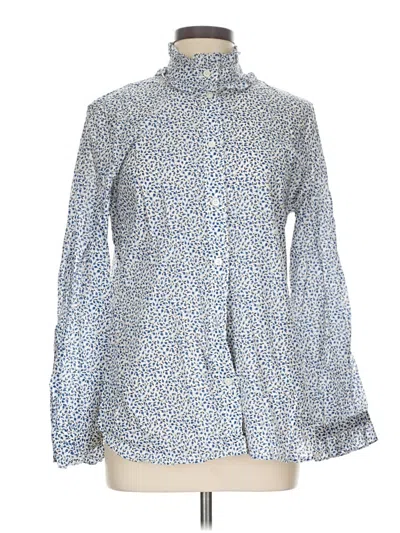 Jcrew Long Sleeve Blouse In Blue