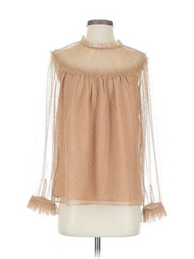 Pre-owned Jcrew Long Sleeve Blouse In Brown