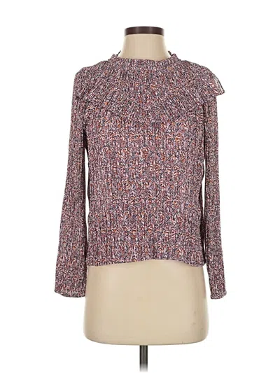 Pre-owned Jcrew Long Sleeve Blouse In Brown