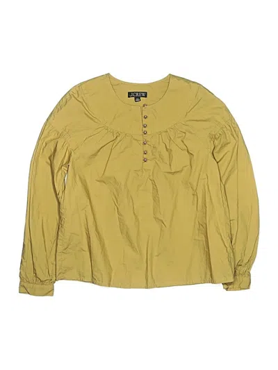 Pre-owned Jcrew Long Sleeve Blouse In Brown
