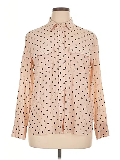 Pre-owned Jcrew Long Sleeve Blouse In Brown