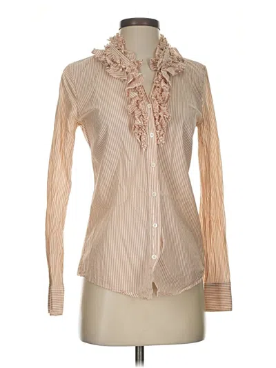 Pre-owned Jcrew Long Sleeve Blouse In Brown