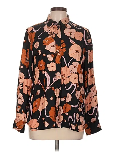 Pre-owned Jcrew Long Sleeve Blouse In Brown