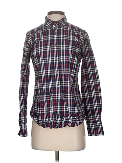 Pre-owned Jcrew Long Sleeve Blouse In Burgundy