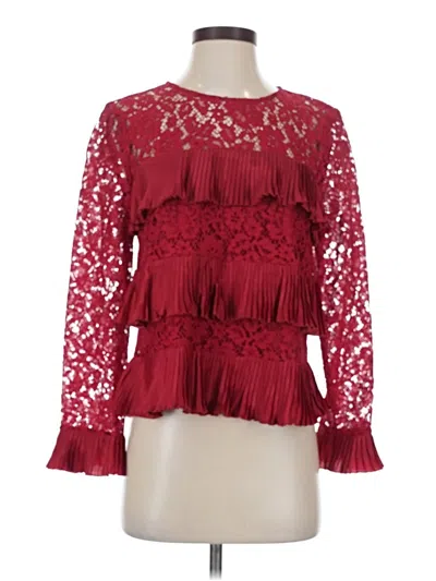 Jcrew Long Sleeve Blouse In Burgundy