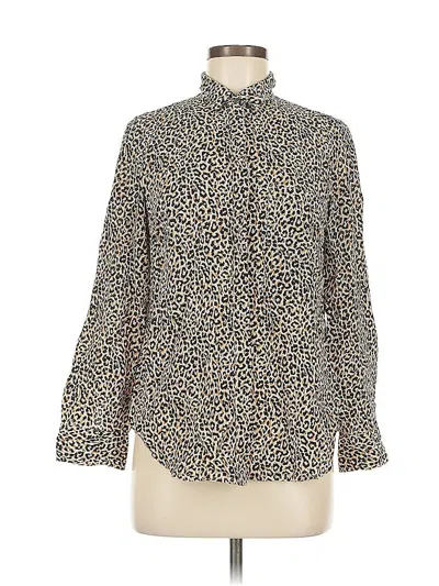 Pre-owned Jcrew Long Sleeve Blouse In Gold