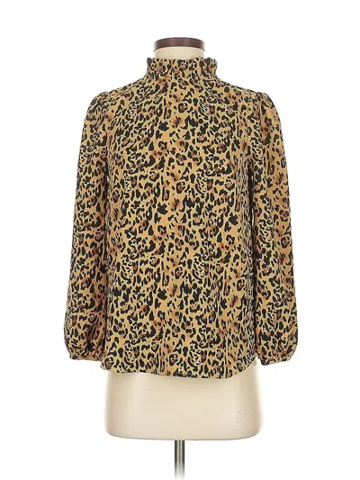 Jcrew Long Sleeve Blouse In Brown