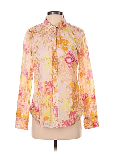 Pre-owned Jcrew Long Sleeve Blouse In Gold