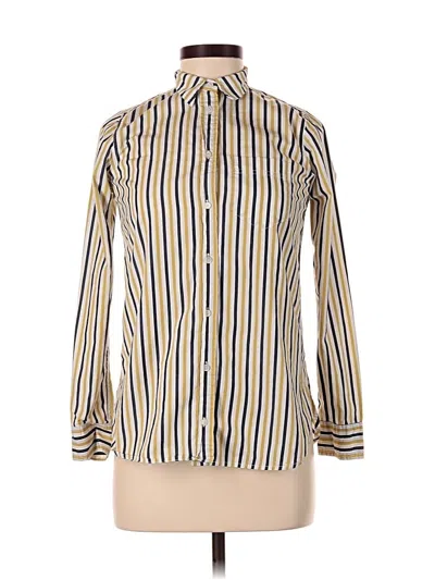 Pre-owned Jcrew Long Sleeve Blouse In Gold