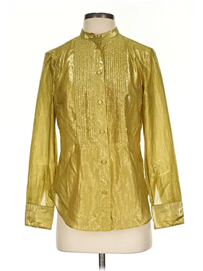 Pre-owned Jcrew Long Sleeve Blouse In Gold