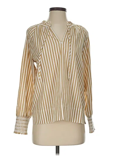 Jcrew Long Sleeve Blouse In Gold