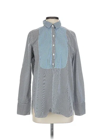 Pre-owned Jcrew Long Sleeve Blouse In Gray