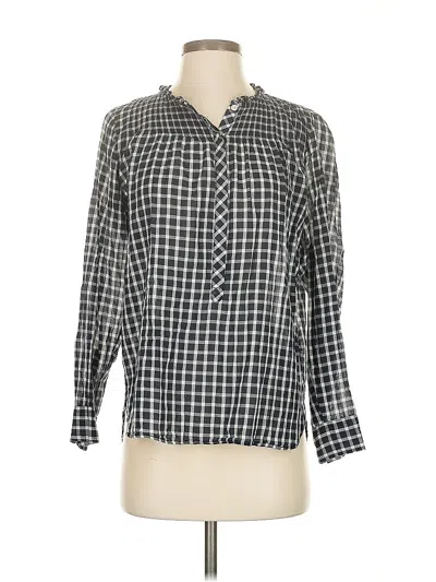 Pre-owned Jcrew Long Sleeve Blouse In Gray