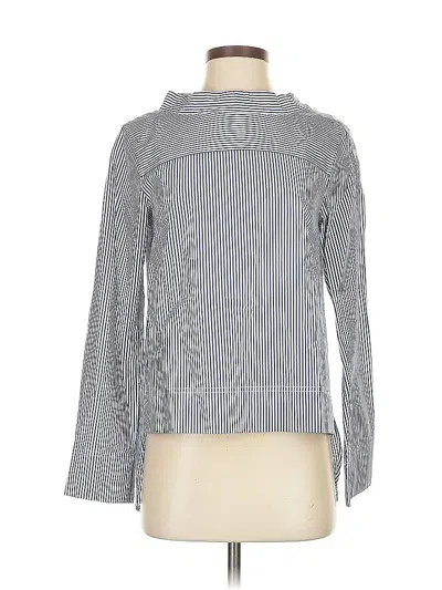 Pre-owned Jcrew Long Sleeve Blouse In Gray