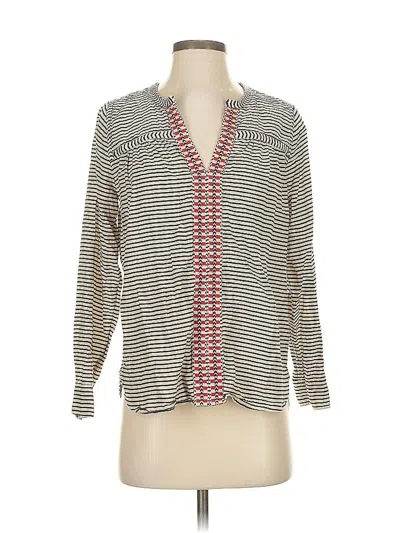 Pre-owned Jcrew Long Sleeve Blouse In Gray