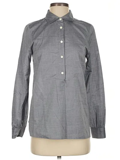 Pre-owned Jcrew Long Sleeve Blouse In Gray