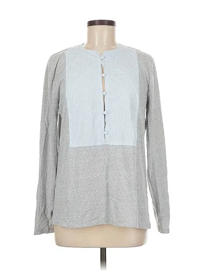 Pre-owned Jcrew Long Sleeve Blouse In Gray