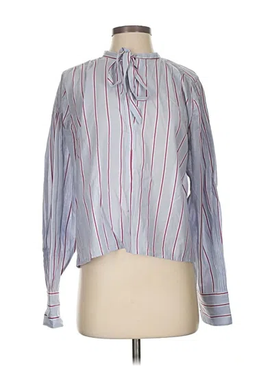 Pre-owned Jcrew Long Sleeve Blouse In Gray