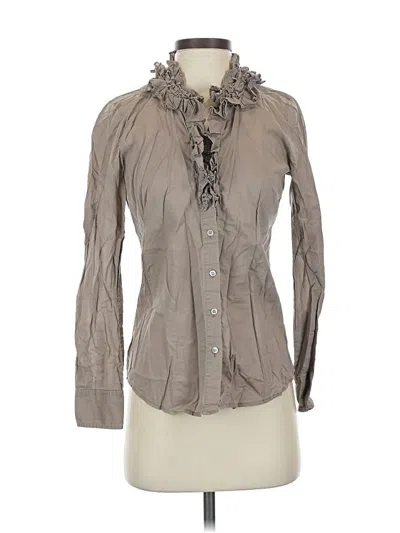 Pre-owned Jcrew Long Sleeve Blouse In Gray