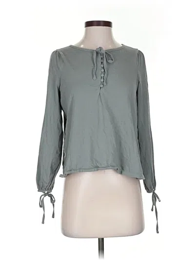 Pre-owned Jcrew Long Sleeve Blouse In Gray