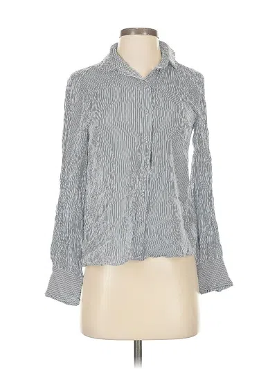 Pre-owned Jcrew Long Sleeve Blouse In Gray