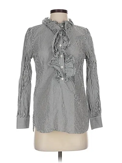 Pre-owned Jcrew Long Sleeve Blouse In Gray