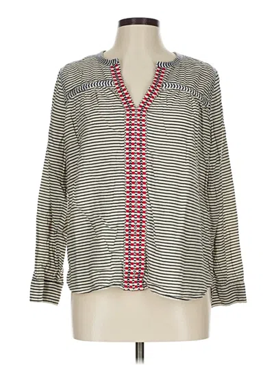 Pre-owned Jcrew Long Sleeve Blouse In Gray