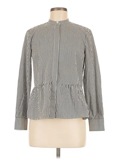 Pre-owned Jcrew Long Sleeve Blouse In Gray