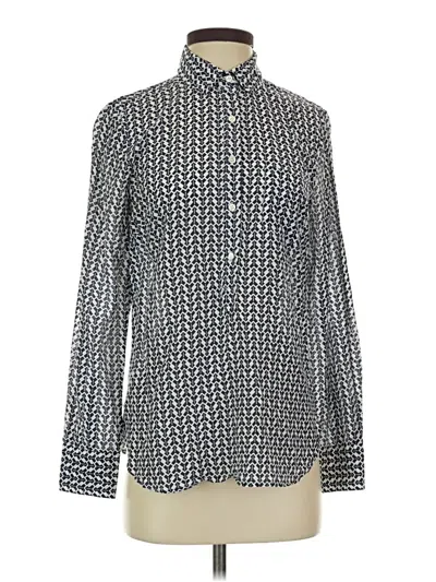 Pre-owned Jcrew Long Sleeve Blouse In Gray