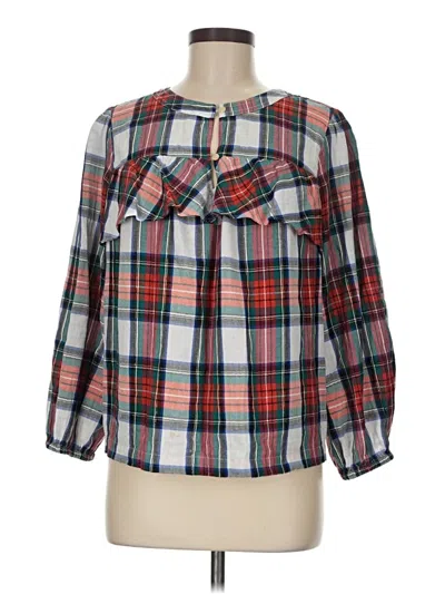 Pre-owned Jcrew Long Sleeve Blouse In Gray