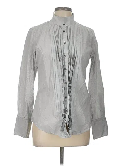 Pre-owned Jcrew Long Sleeve Blouse In Gray