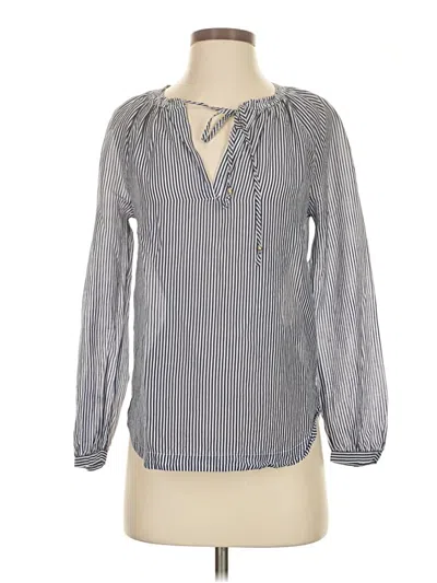Pre-owned Jcrew Long Sleeve Blouse In Gray