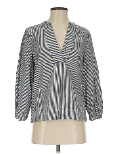 Pre-owned Jcrew Long Sleeve Blouse In Gray